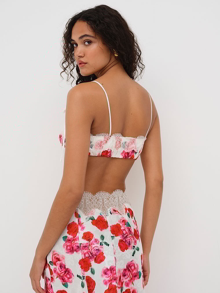 Victoria's Secret, For Love & Lemons Carol Bralette, Königs-Rosenprint, onModelBack, 2 of 3