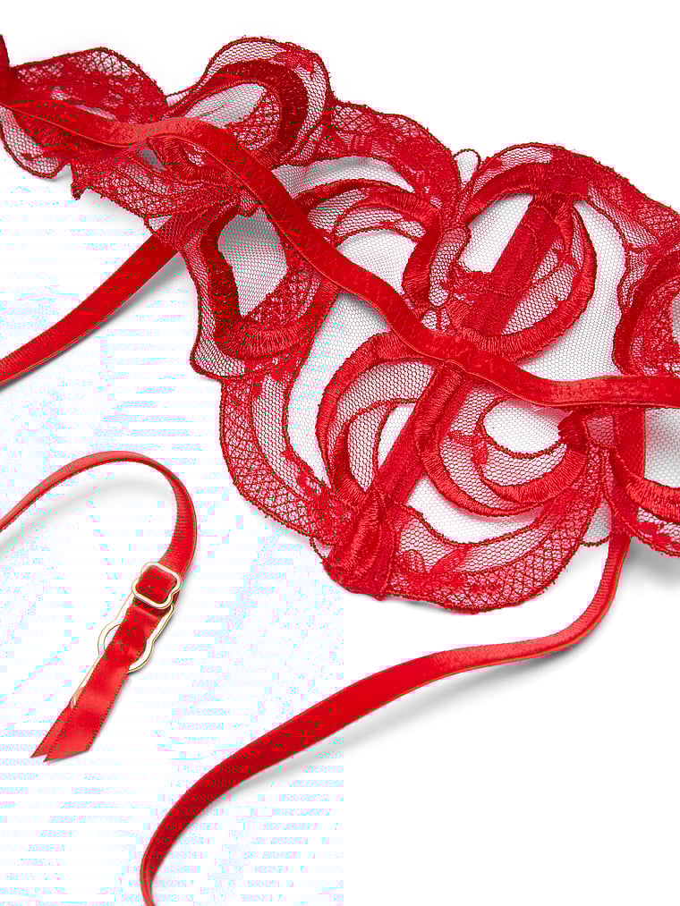 Victoria's Secret, Dream Angels Tied-with-a-Bow Strumpfgürtel mit Stickerei, detail, 3 of 3