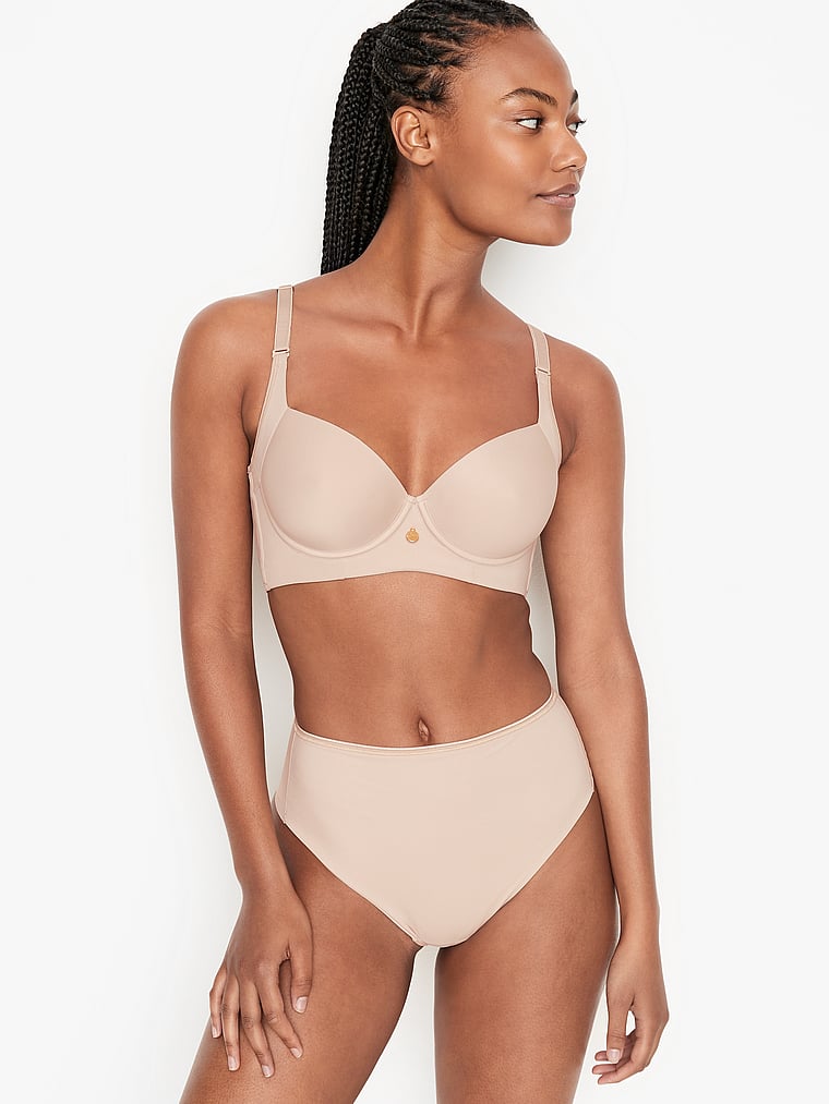 Victoria's Secret, Leonisa Shapewear Nahtloser, formender String, Beige, onModelSide, 1 of 7