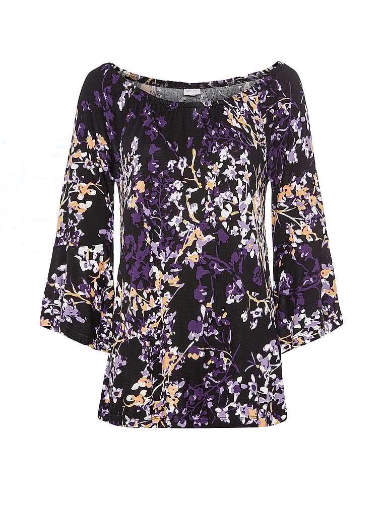 Victoria's Secret, Lascana Schulterfreie, geblümte Bluse, FLIEDER GEBLÜMT, detail, 3 of 3
