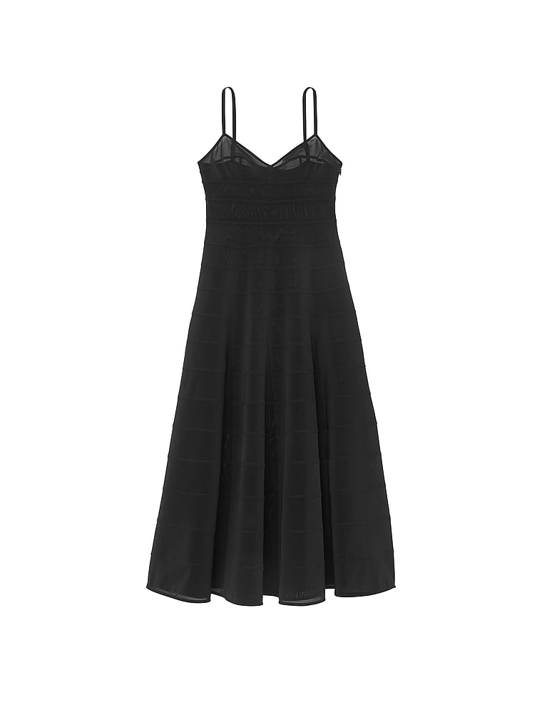 Victoria's Secret, Atelier Victoria's Secret x Altuzarra Atelier Victoria's Secret x Altuzarra Netzkleid mit transparenten Einsätzen, SCHWARZ, offModelFront, 1 of 4