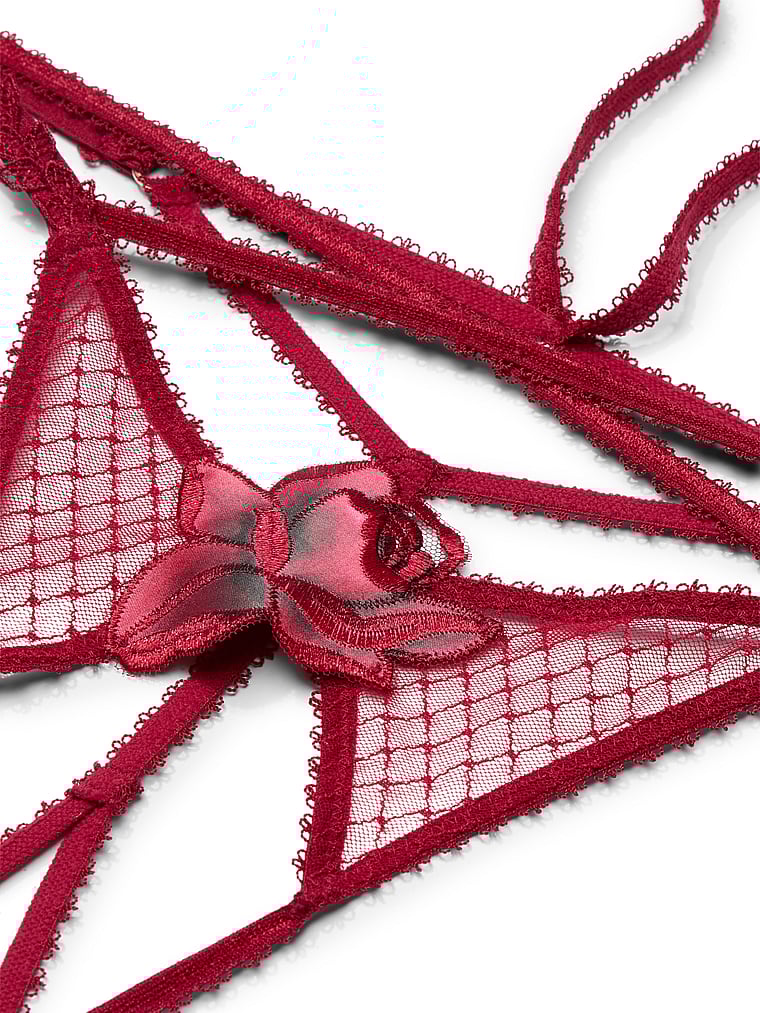 Victoria's Secret, Very Sexy Red Rose Offener Body mit Riemchendesign, detail, 3 of 3