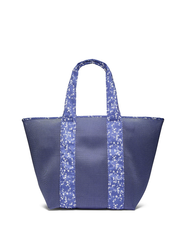 Victoria's Secret, Victoria's Secret Tragetasche mit Netzstoff, Blumenmuster, onModelBack, 2 of 2