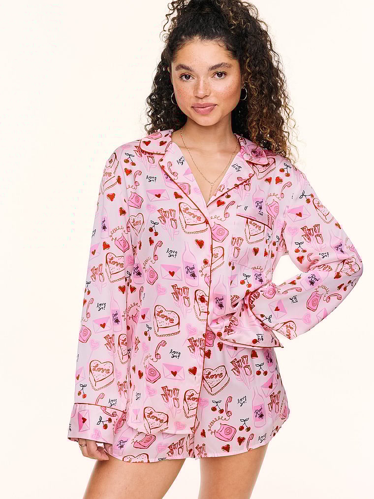 Victoria's Secret, Adore Me Sammi Nachtmode-Set, onModelFront, 1 of 4