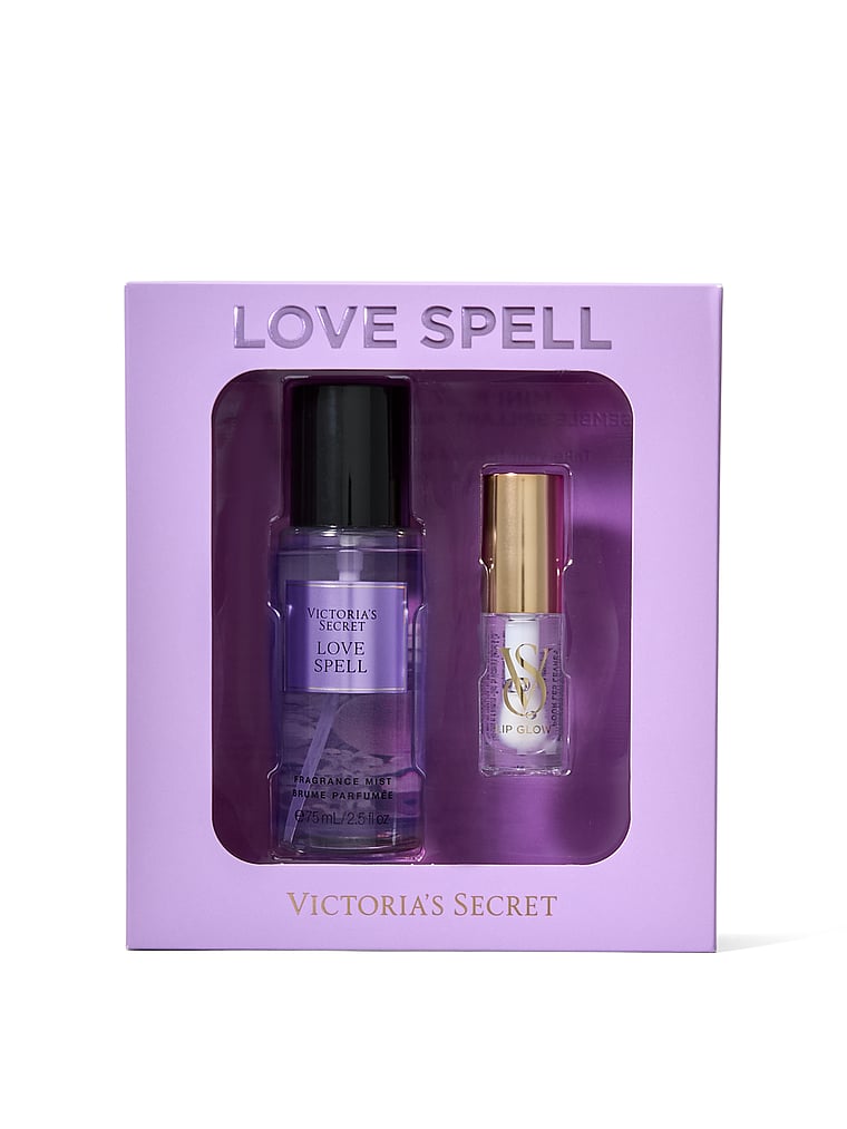 Victoria's Secret, Body Fragrance Love Spell & Clear Lip Glow , Multicolored, onModelFront, 1 of 3
