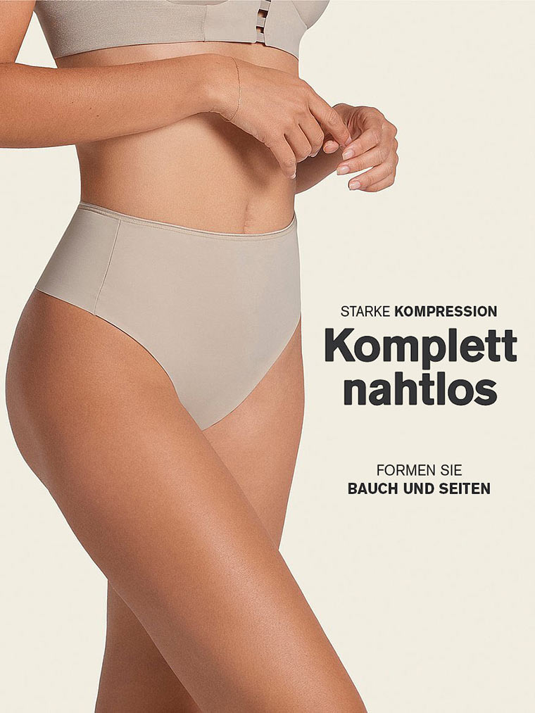 Victoria's Secret, Leonisa Shapewear Nahtloser, formender String, Beige, onModelBack, 5 of 7