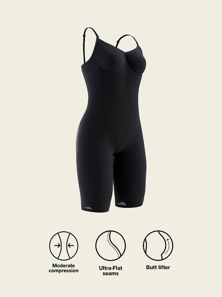 Victoria's Secret, Leonisa Shapewear Nahtloser, formgebender Body mit voller Abdeckung, Schwarz, detail, 6 of 8