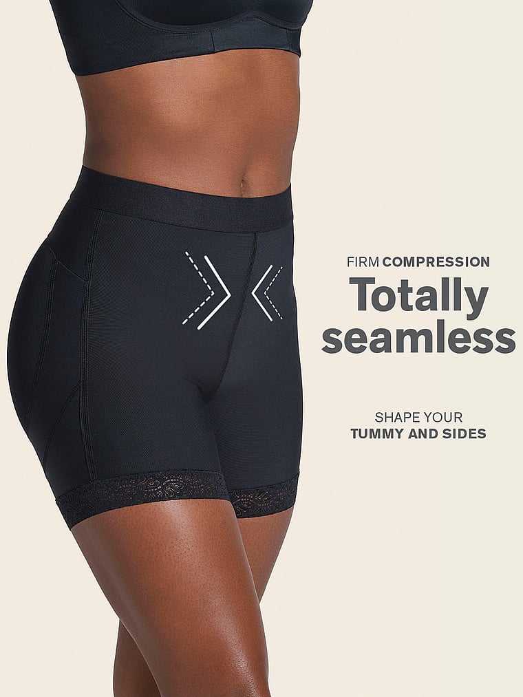 Victoria's Secret, Leonisa Shapewear Figurformende, gesäßformende Shorts mit mittelhohem Bund und straffer Kompression, detail, 5 of 5