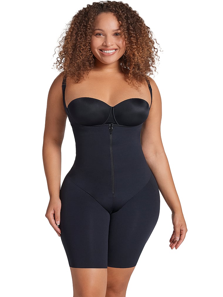 Victoria's Secret, Leonisa Shapewear Firm Compression Butt Lifting Body Shaper Shorts, Black, onModelFront, 1 of 4