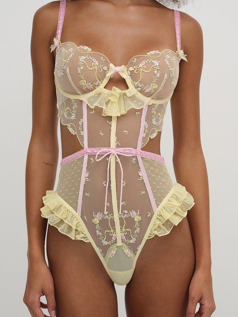 Victoria's Secret, For Love & Lemons Sunny Bouquet Body, offModelFront, 3 of 4