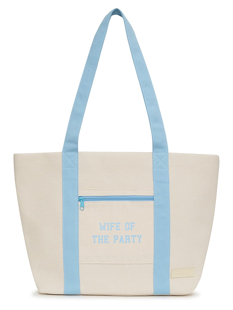 Victoria's Secret, Beach Riot Wife of the Party Tote, Blue, onModelFront, 1 of 1