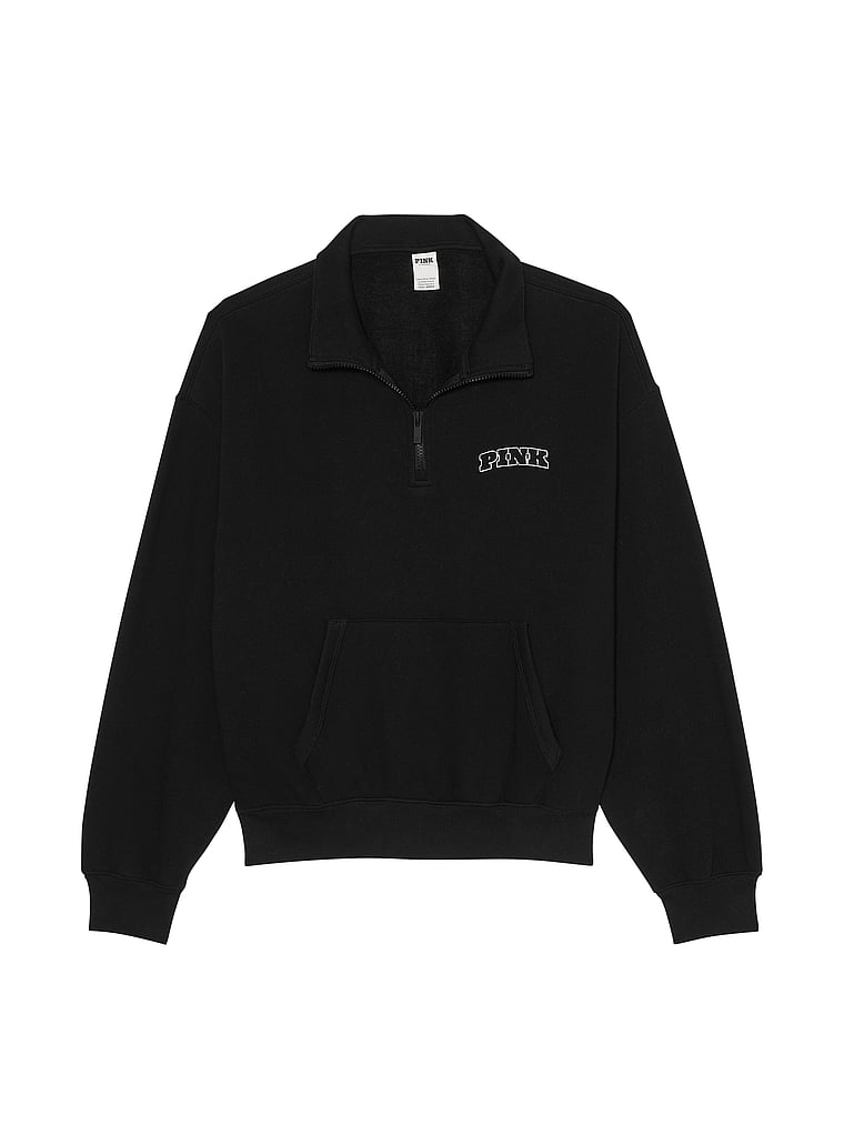 PINK Ivy Fleece-Sweatshirt mit kurzem Reißverschluss, offModelFront, 4 of 4