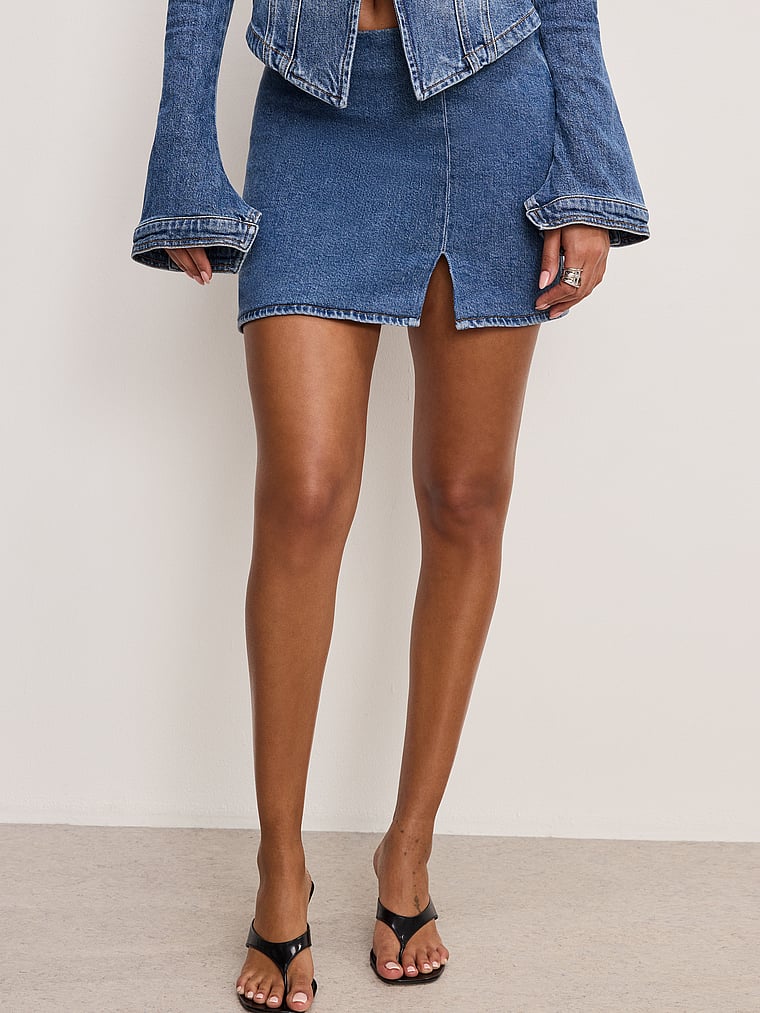 Victoria's Secret, Good American Denim-Minirock, offModelFront, 3 of 4