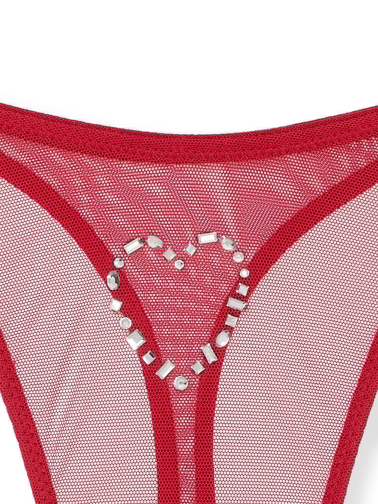 Victoria's Secret, Very Sexy String aus verführerischem Netzstoff mit Glanzriemen, detail, 2 of 4