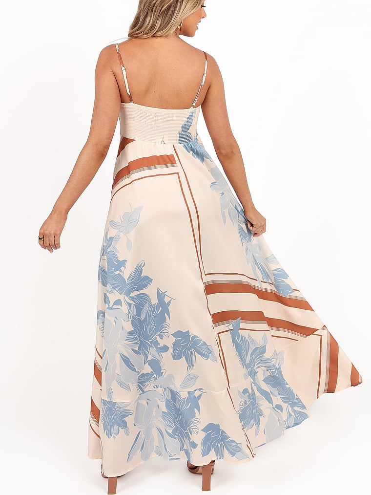 Victoria's Secret, Petal & Pup Elanor Maxikleid, Print in blassem Blau, onModelBack, 2 of 3