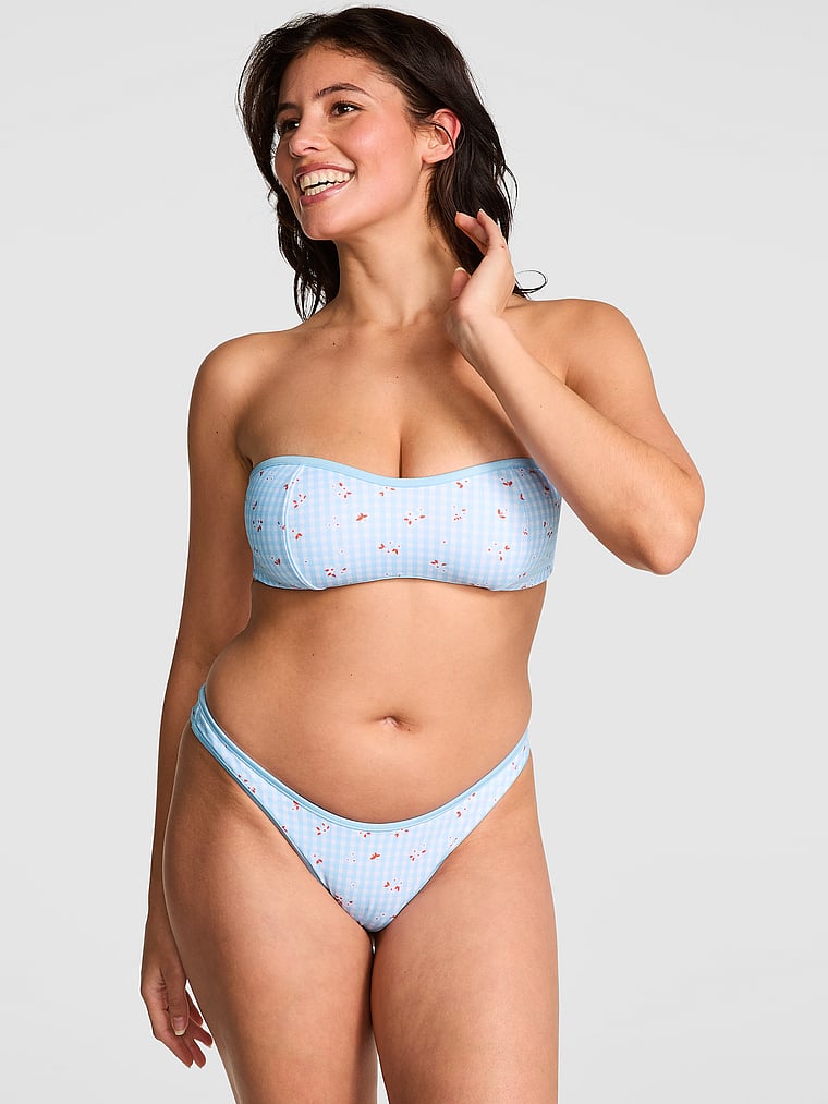 PINK by Frankies Bikinis Monty Bikini Top, Spring Picnic, onModelFront, 1 of 3 Isabella is 5'9" or 175cm and wears 36B or Medium
