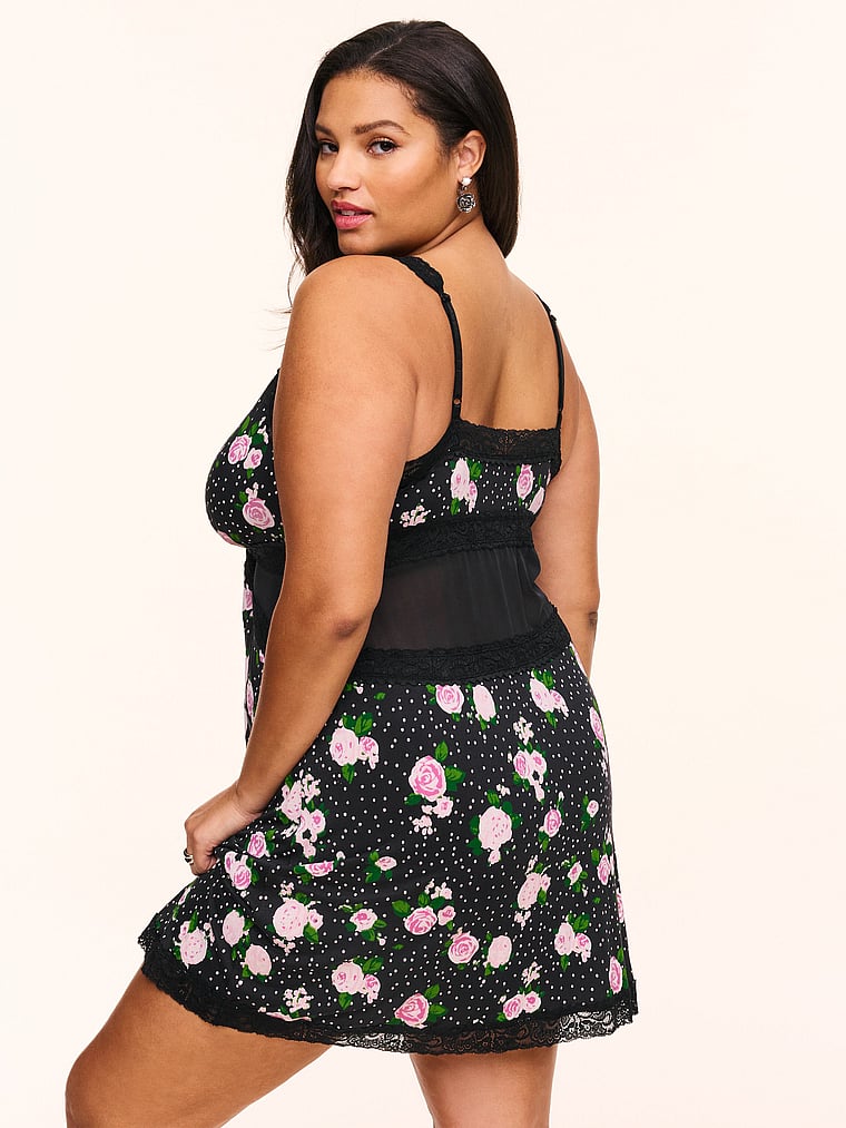 Victoria's Secret, Adore Me Primrosie Negligé, onModelBack, 2 of 4