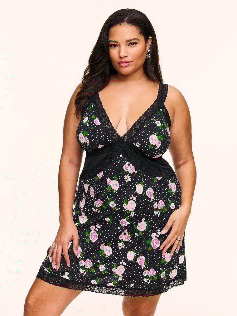 Victoria's Secret, Adore Me Primrosie Negligé, onModelFront, 1 of 4