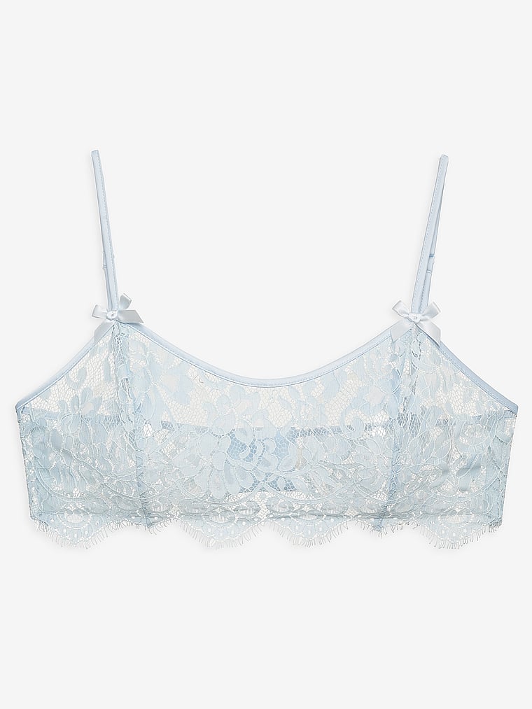 Victoria's Secret, For Love & Lemons Zeta Bralette, Blau, offModelFront, 3 of 4