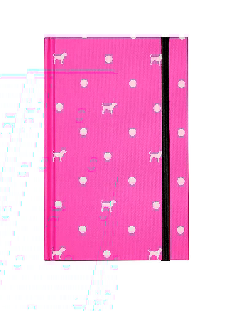 PINK PINK Journal, Pink Gossip mit Hundemotiv und Punktmuster, onModelFront, 1 of 3