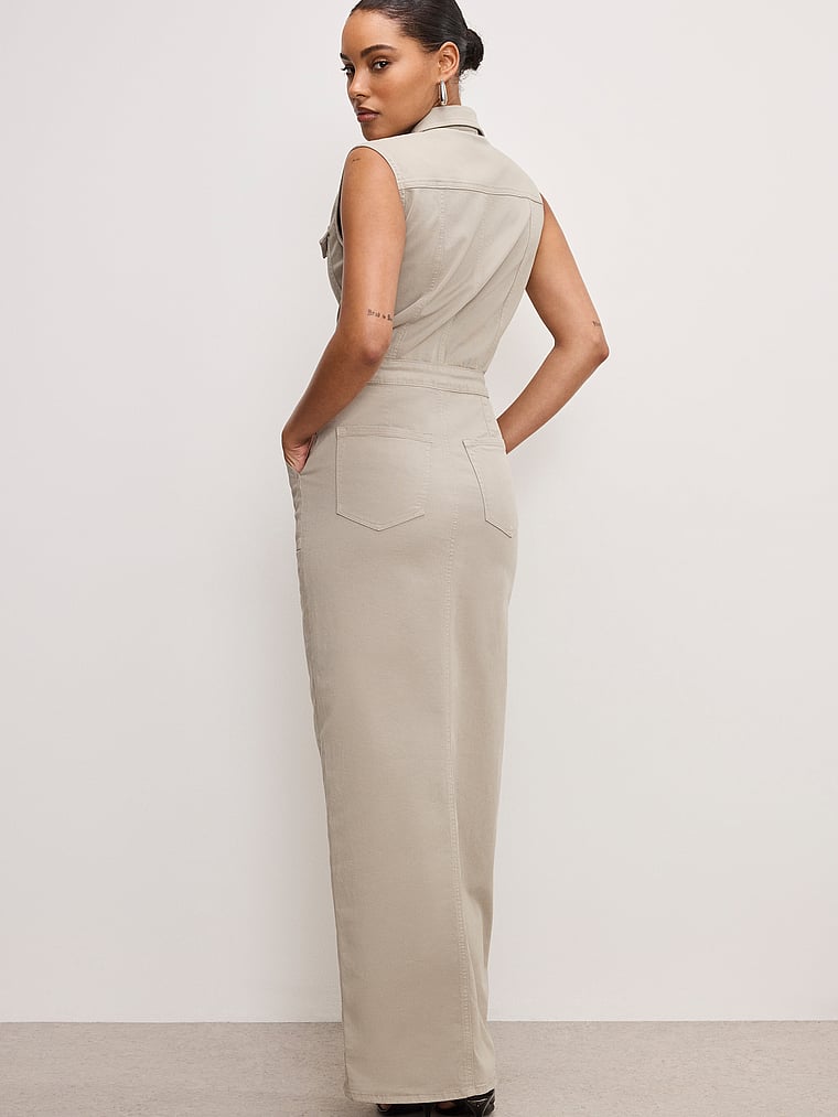 Victoria's Secret, Good American Fit For Success Maxikleid mit Twill, onModelBack, 2 of 4