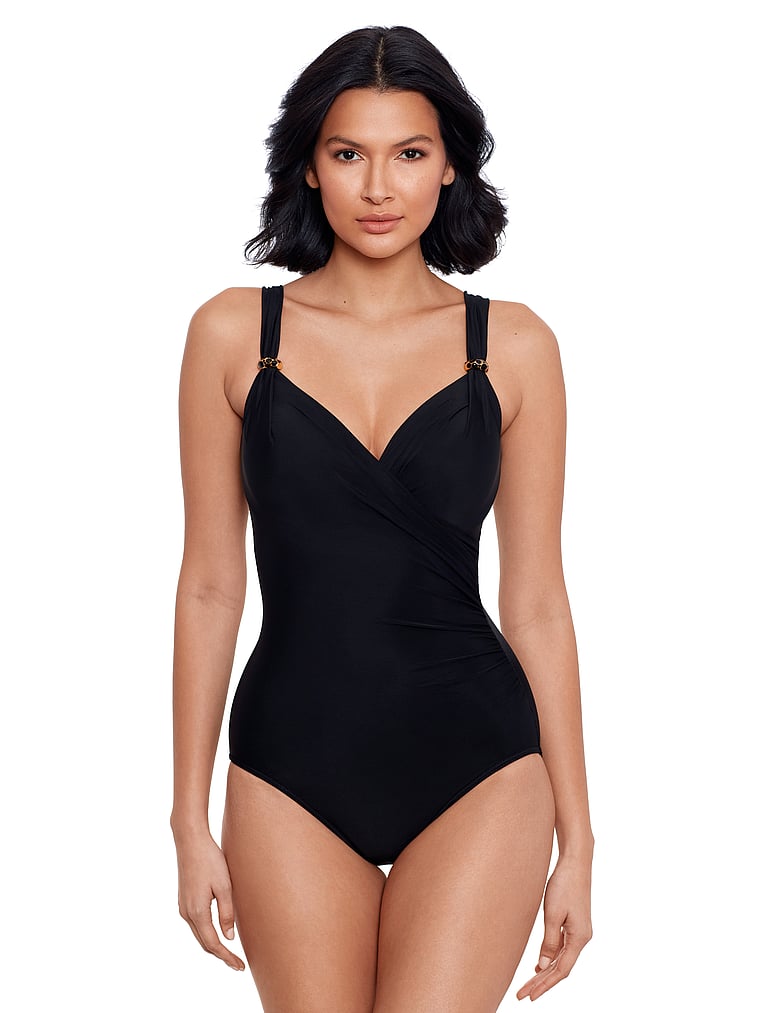 Victoria's Secret, Miraclesuit Siren Einteiliger Badeanzug mit DD-Körbchen, onModelFront, 1 of 3