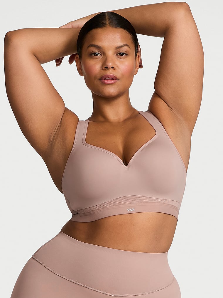 Victoria's Secret, VSX VSX Incredible Max™ Sports Bra, Bare Taupe, onModelFront, 1 of 3