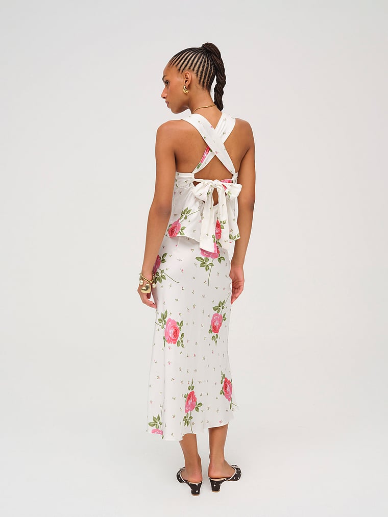 Victoria's Secret, For Love & Lemons Rosebud Midirock, Weiß/Elfenbein, onModelBack, 2 of 3