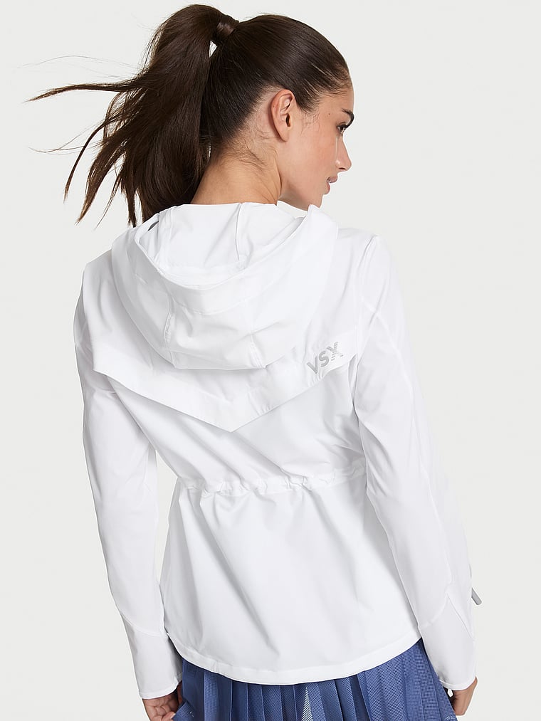 Victoria's Secret, VSX VSX ActiveFlex Laufjacke, VS-Weiß, onModelBack, 1 of 4