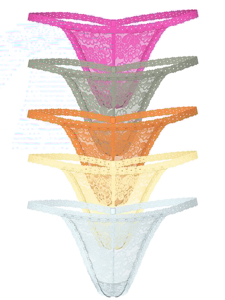 PINK 5-Pack Wink V-String Panty, Spring Fashion Pack, offModelFront, 1 of 1