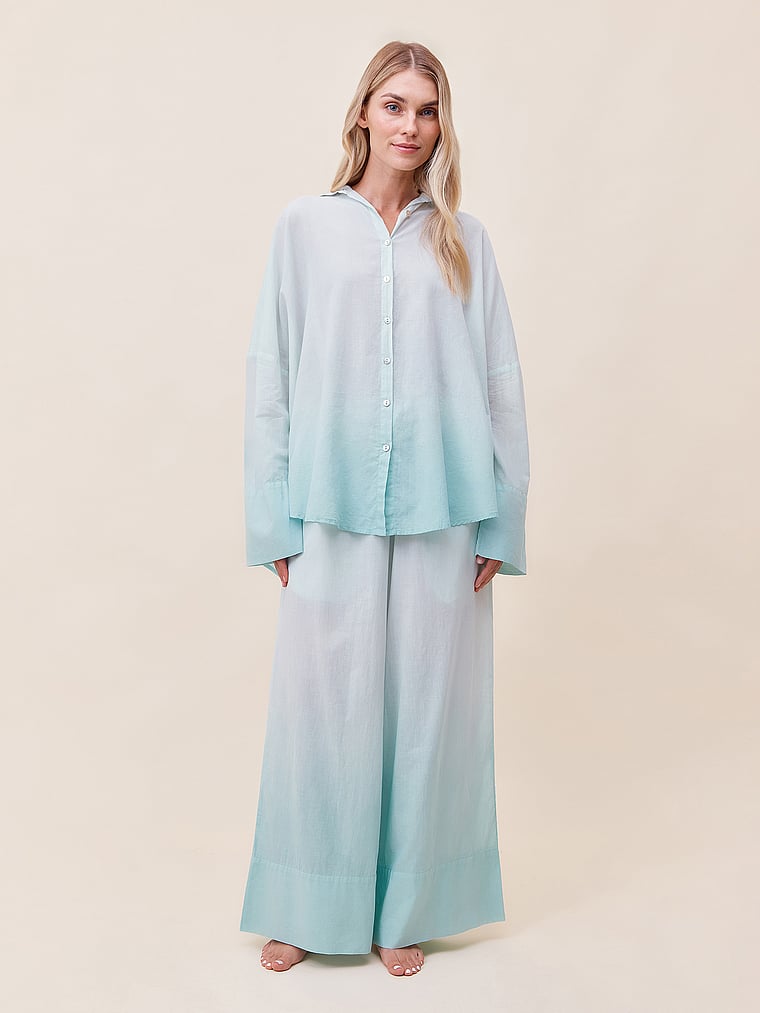Victoria's Secret, Papinelle Entspannter Pyjama mit Farbverlauf, Eierschale, onModelFront, 1 of 3
