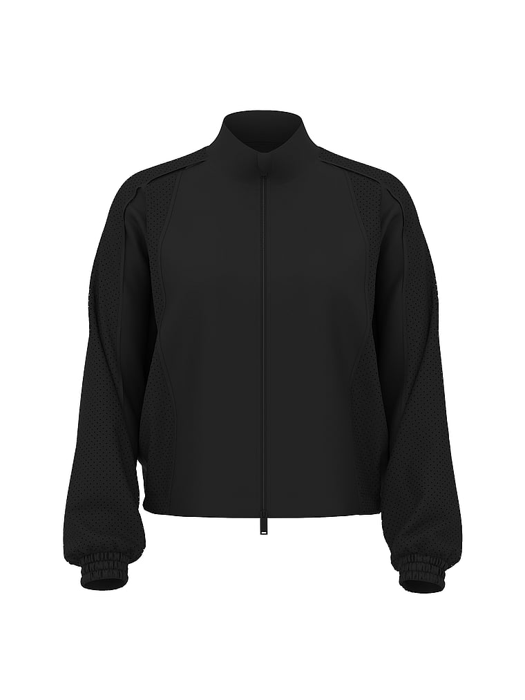 Victoria's Secret, VSX VSX ActiveFlex Jacke mit durchgehendem Reißverschluss, Schwarz, offModelFront, 4 of 4