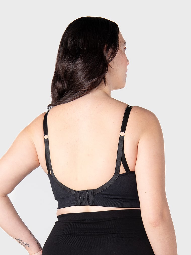 Victoria's Secret, Hotmilk My Necessity Multifit Umstands-BH ohne Bügel, Schwarz, onModelBack, 2 of 3