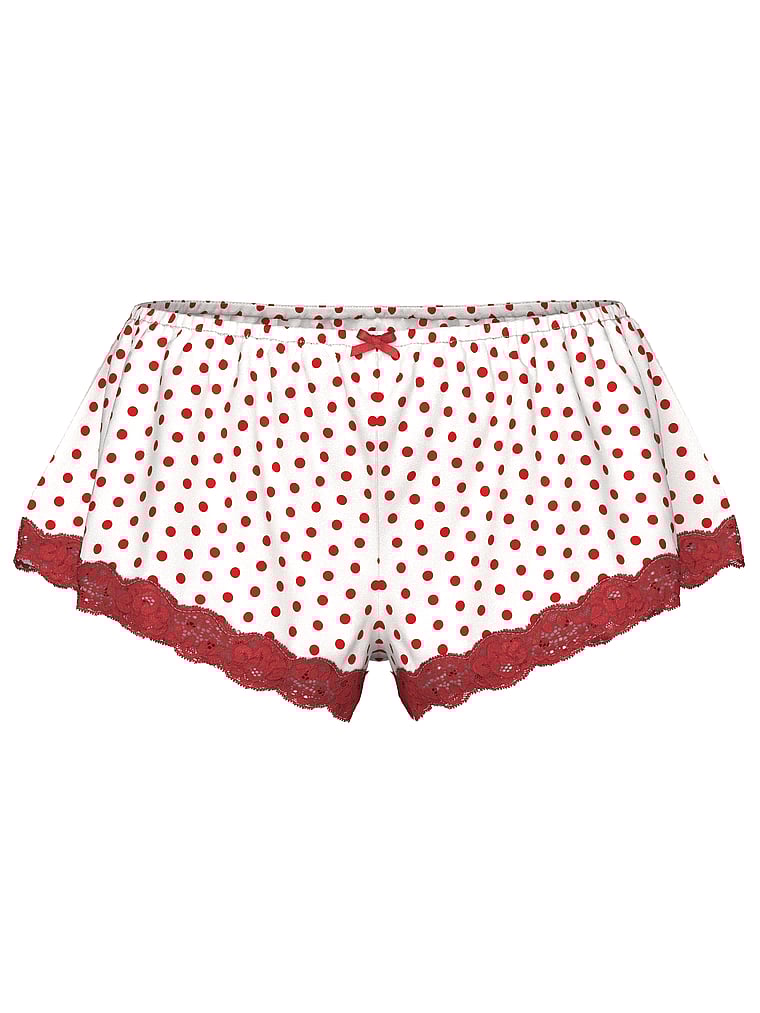 PINK von Frankies Bikinis Mariposa Shorts aus Baumwolle, Liebeskäfer, offModelFront, 3 of 3