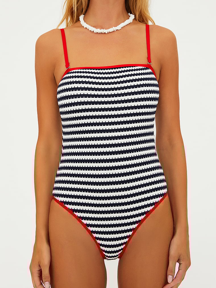 Victoria's Secret, Beach Riot Amber Einteiliger Badeanzug, Indigo Mitternacht, offModelFront, 3 of 4