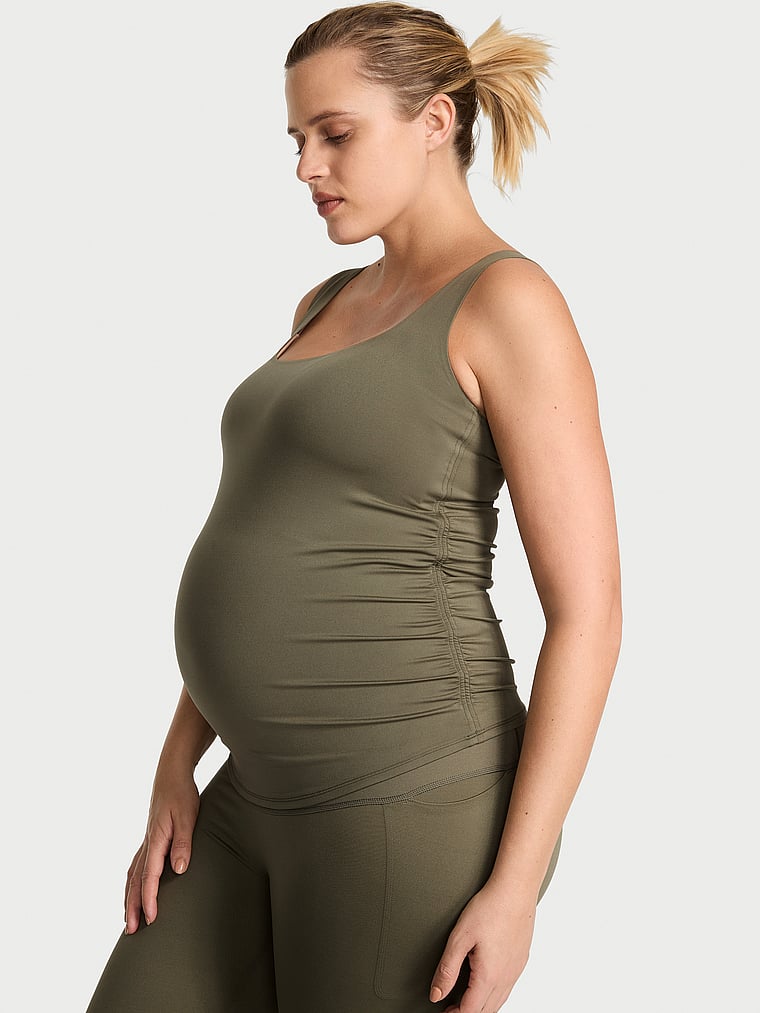 Victoria's Secret, VSX VSX Activate™ MaternityFlex Tank Top, Desert Cactus, onModelFront, 1 of 4