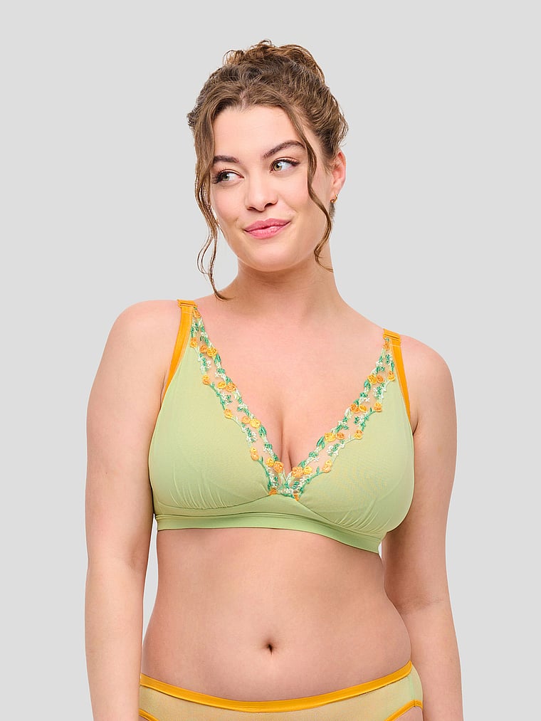 Victoria's Secret, Cosabella Soire Limoneto Curvy Bralette, Ninfea/Agrumi, onModelFront, 1 of 3