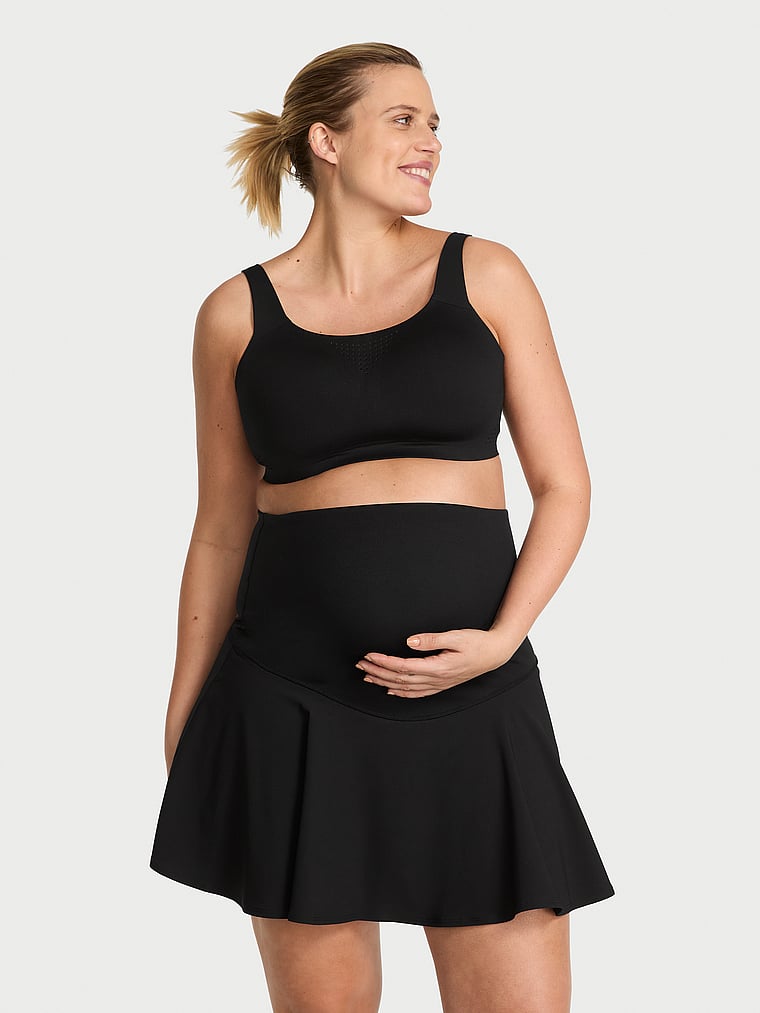 Victoria's Secret, VSX VSX Activate™ MaternityFlex Skirt, Black, onModelFront, 1 of 4