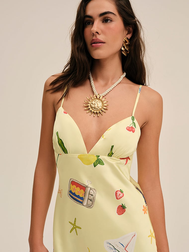 Victoria's Secret, For Love & Lemons Huda Maxikleid, Gelb, offModelFront, 3 of 4