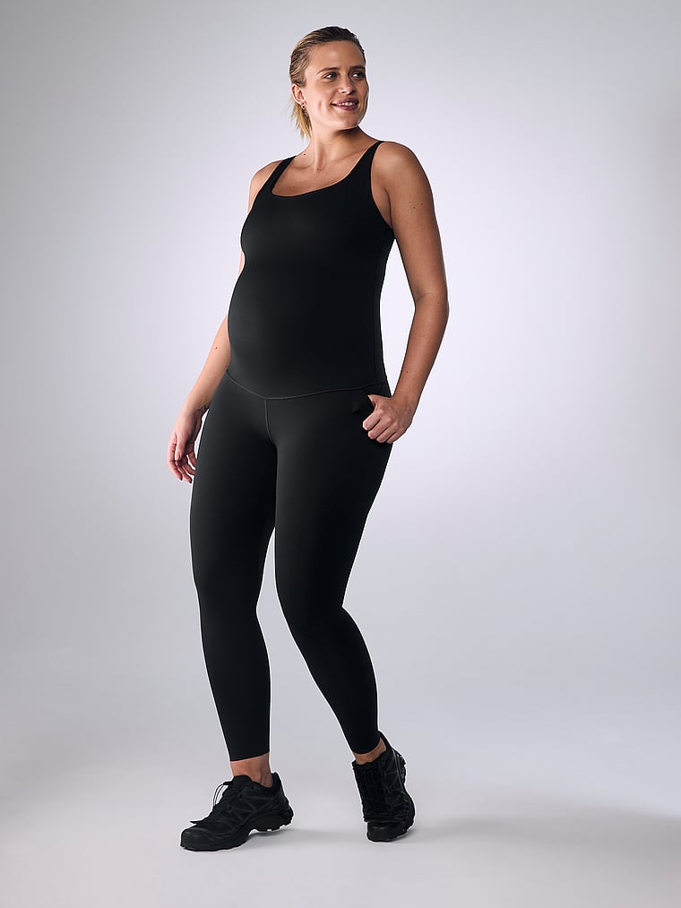 Victoria's Secret, VSX VSX Activate™ MaternityFlex Catsuit, Schwarz, onModelSide, 3 of 4