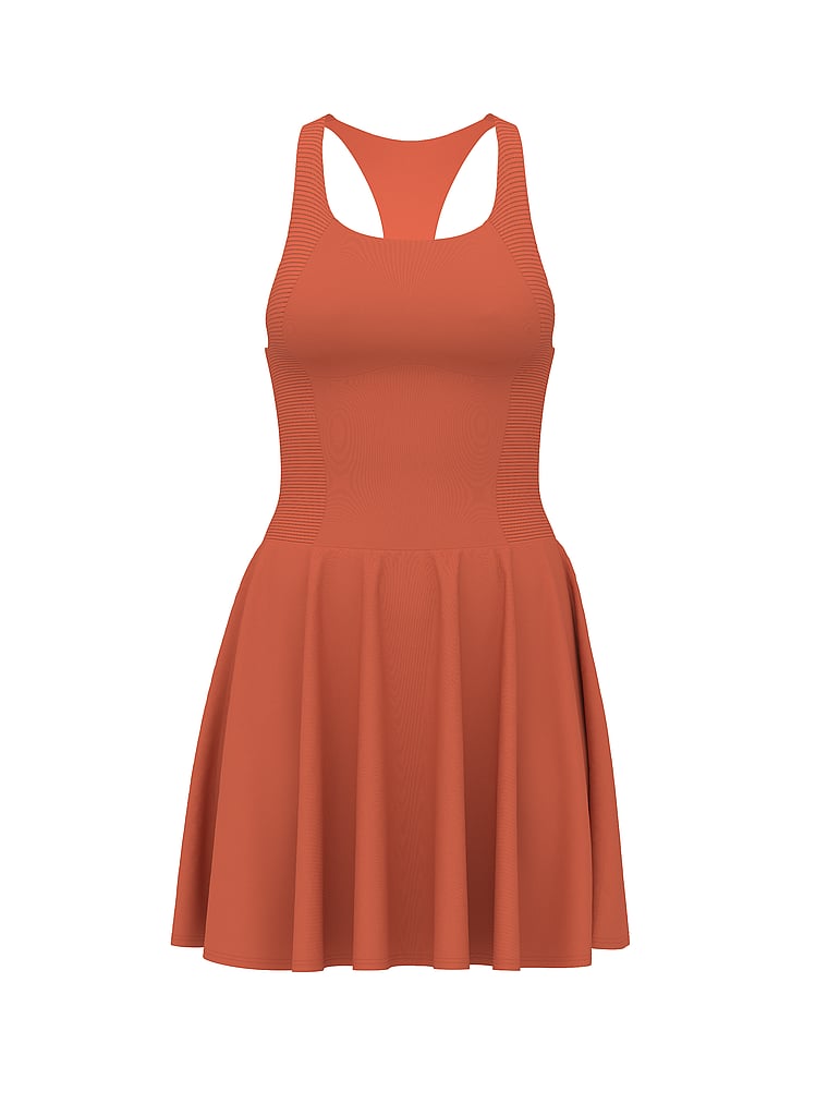 Victoria's Secret, VSX VSX Activate™ Racerback-Trägerkleid, Verbranntes Orange Blätter, offModelFront, 3 of 3