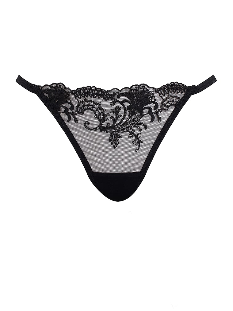 Victoria's Secret, BLUEBELLA Marseille String , Schwarz, offModelFront, 3 of 5
