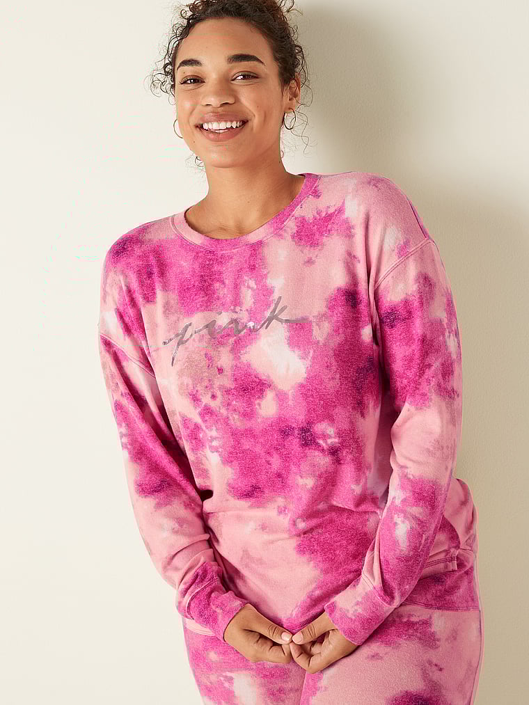 PINK Kuscheliges, langärmliges Schlafshirt, onModelSide, 3 of 4