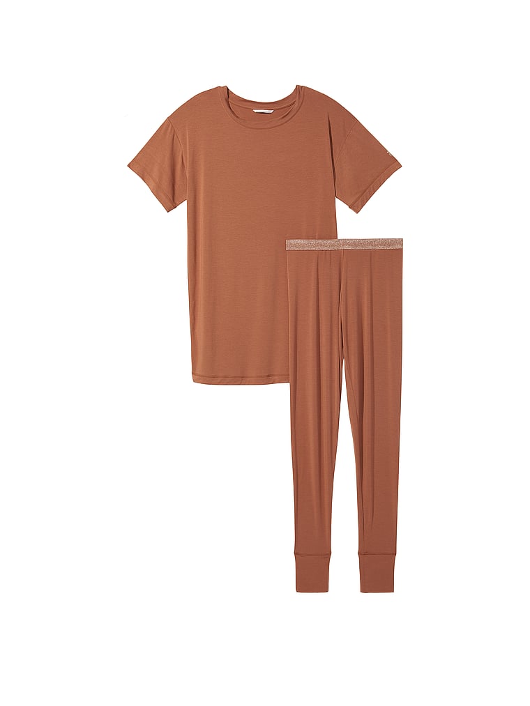 Victoria's Secret, Victoria's Secret Schlafshirt und Leggings aus gebürstetem Modal im Set, offModelFront, 3 of 3