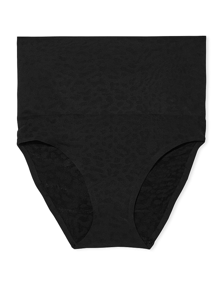 Victoria's Secret, Victoria's Secret Nahtloser Slip mit hohem Bund, Schwarz, offModelFront, 2 of 5