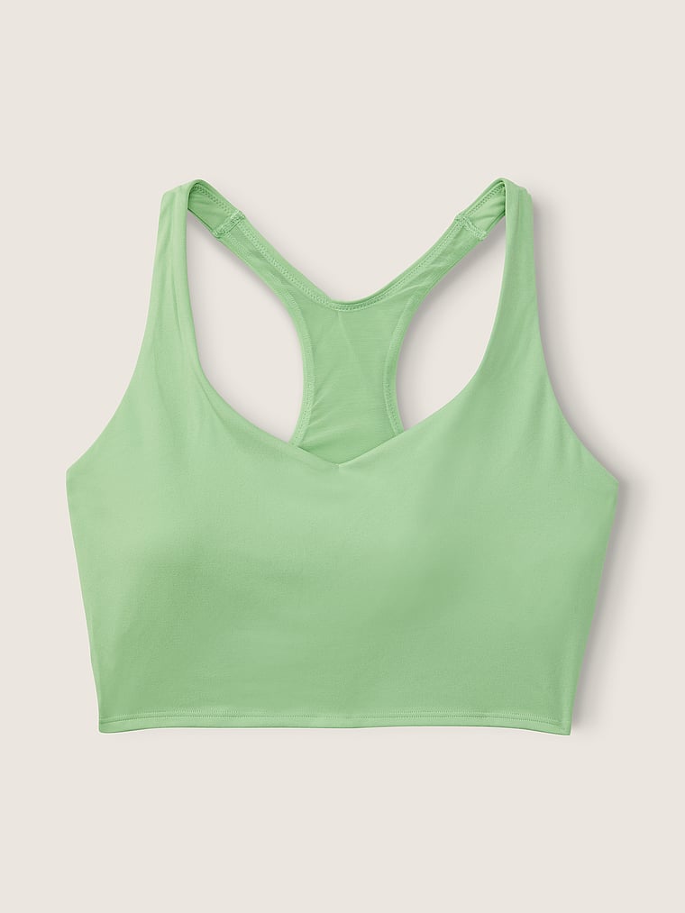 PINK Ultimate Weiches, leicht gefüttertes, kurzes Sporttop, offModelFront, 4 of 4
