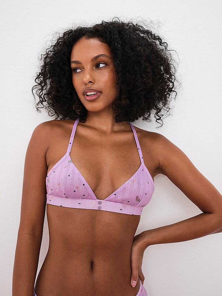 Victoria's Secret, For Love & Lemons  Schlaf-Set aus Bralette mit Lochstickerei und Höschen, detail, 6 of 6
