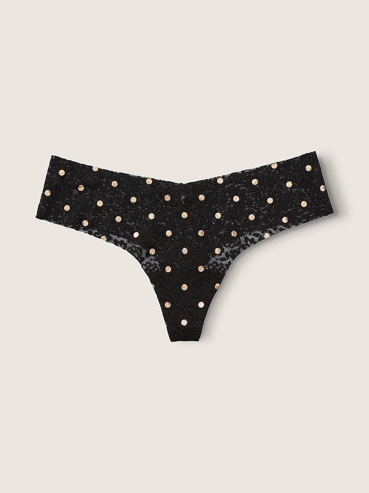 PINK Unsichtbarer String aus weicher Spitze, offModelFront, 3 of 3