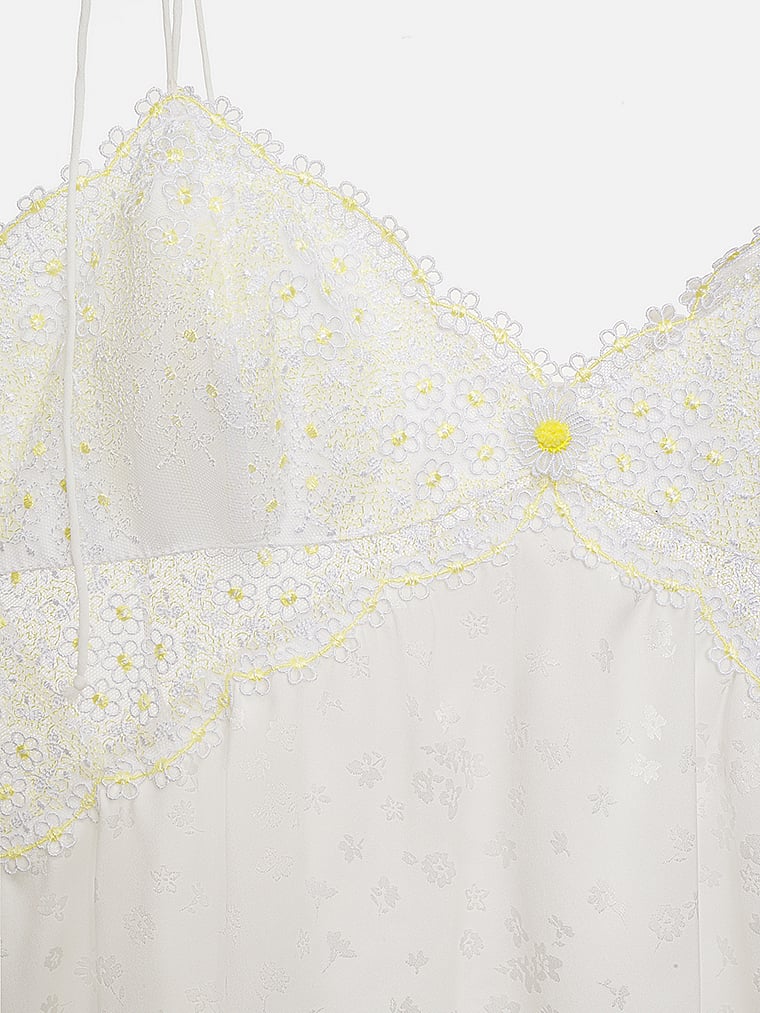 Victoria's Secret, For Love & Lemons Baby's Breath Negligé mit 3D-Gänseblümchendesign, offModelBack, 5 of 6