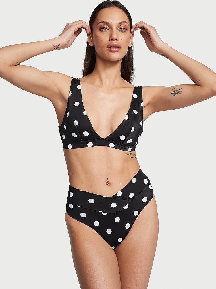 Victoria's Secret, Victoria's Secret Swim Bikinioberteil mit tiefem Ausschnitt zum Kombinieren, onModelFront, 1 of 3